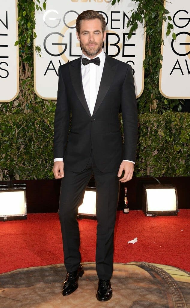 Chris Pine in Zegna at the 2014 Golden Globes