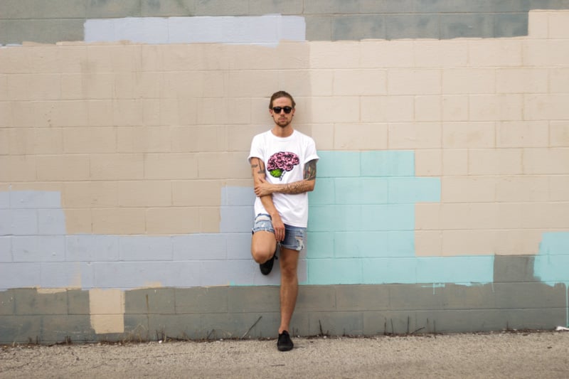 The Kentucky Gent in Other Nature Clothing T-Shirt, Levi's Cut Off Shorts, Converse Chuck Taylors, and Original Penguin Briscoe Sunglasses. 