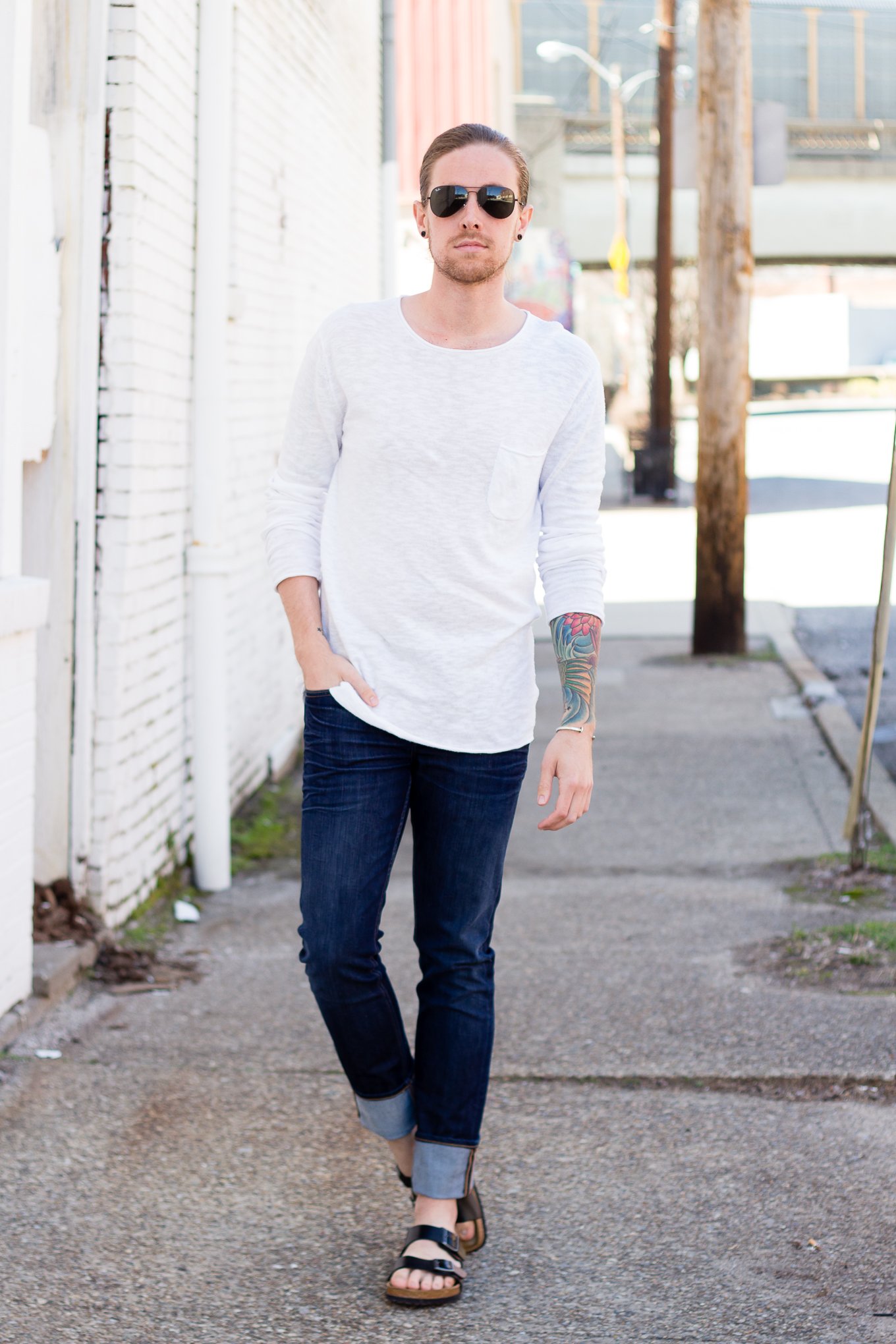 H&M Shirt + DSTLD Jeans on The Kentucky Gent