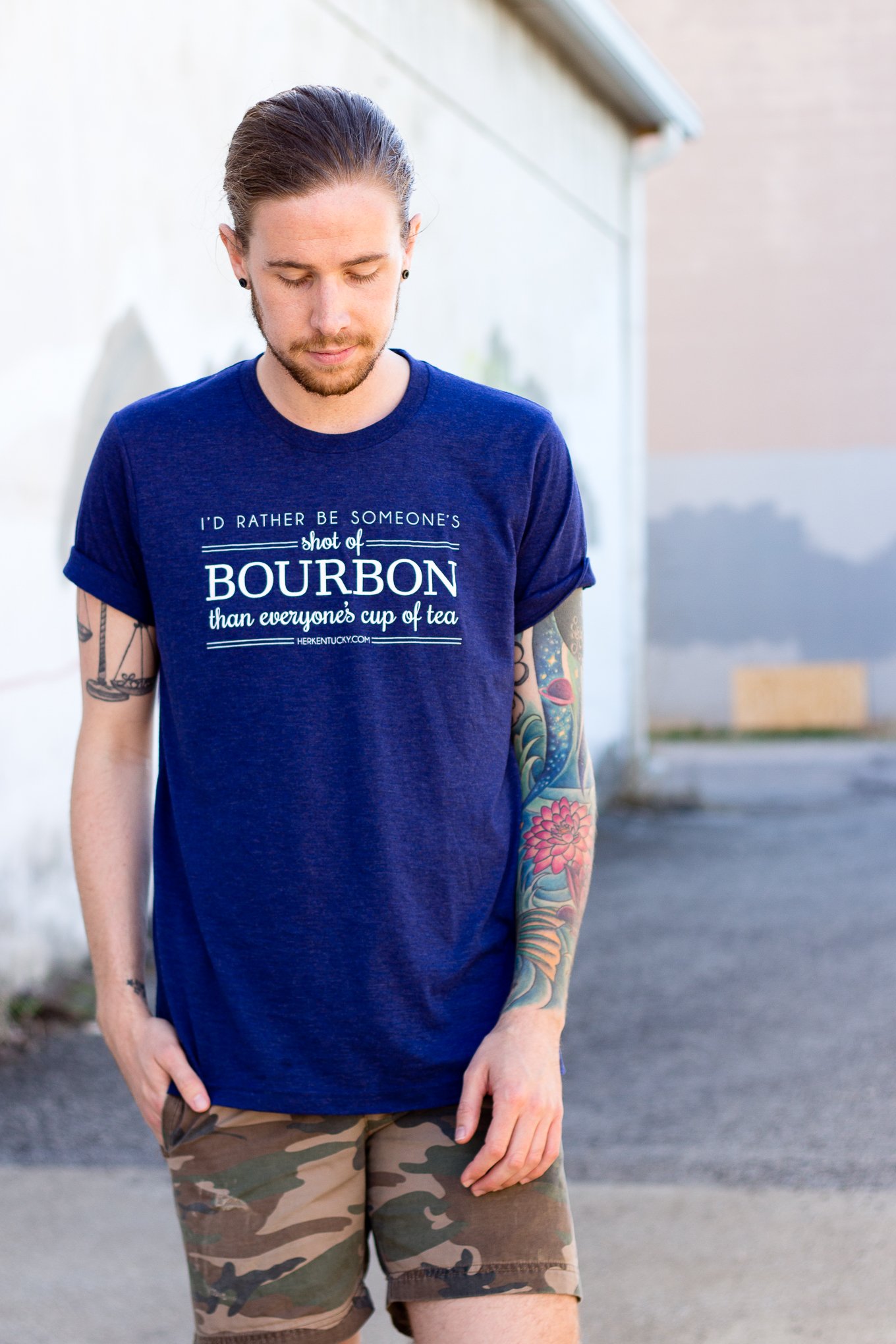 Her Kentucky Shot of Bourbon T-Shirt on The Kentucky Gent