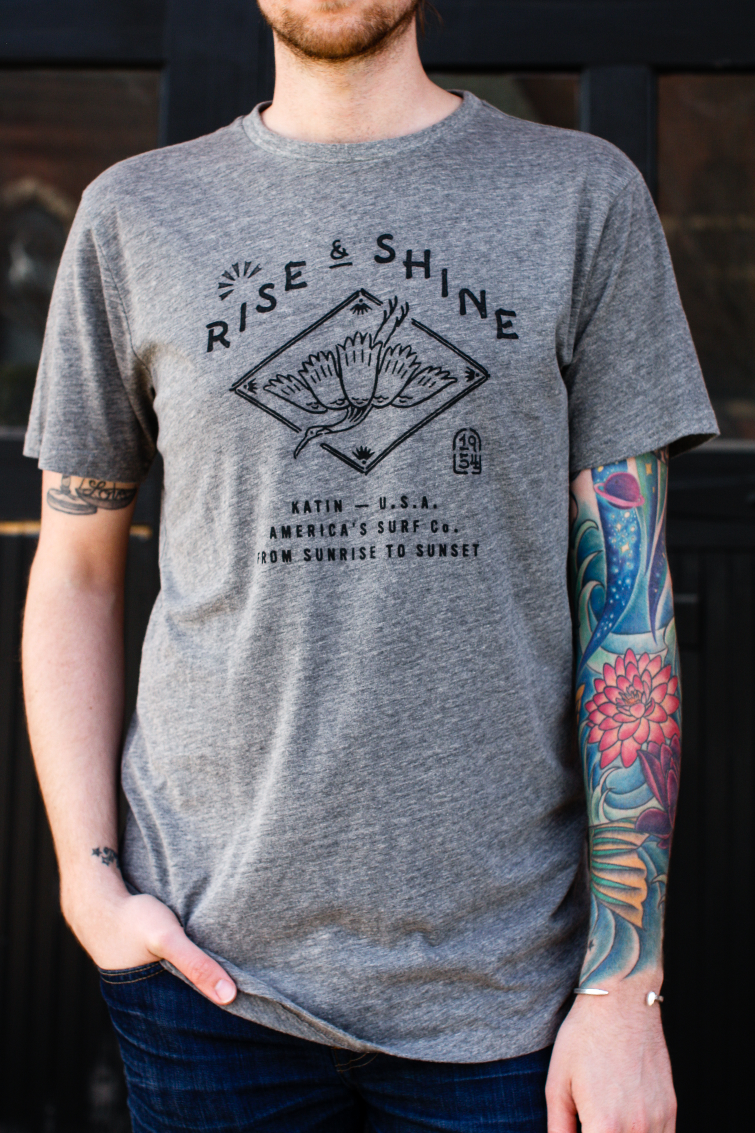 Rise and Shine Katin T-Shirt on The Kentucky Gent