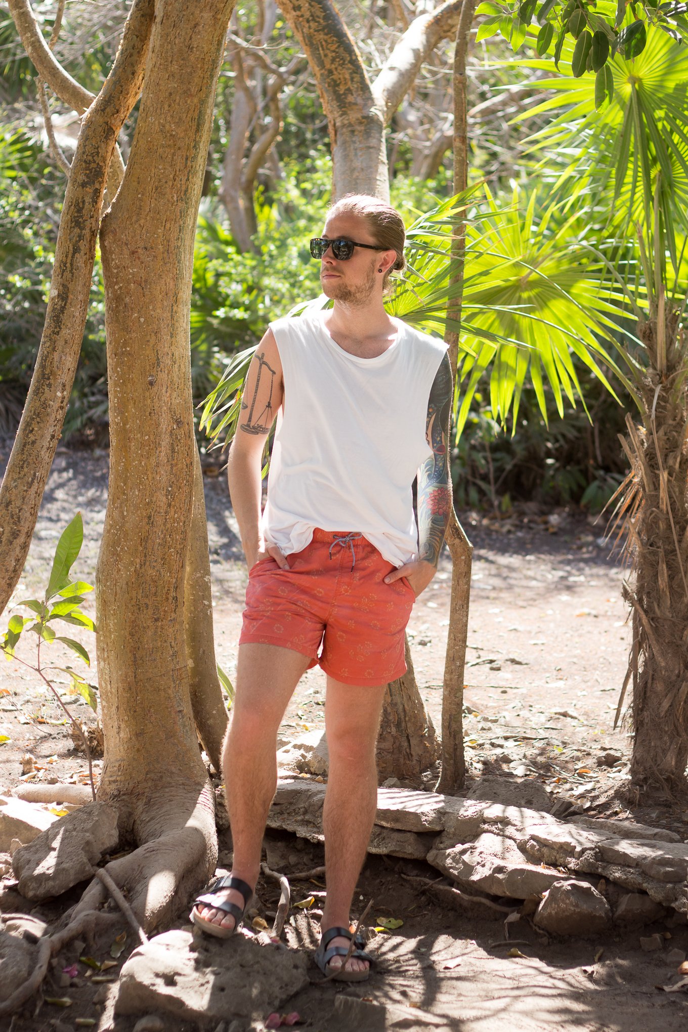 The Kentucky Gent in Tulum, Mexico wearing Katin and Topman.
