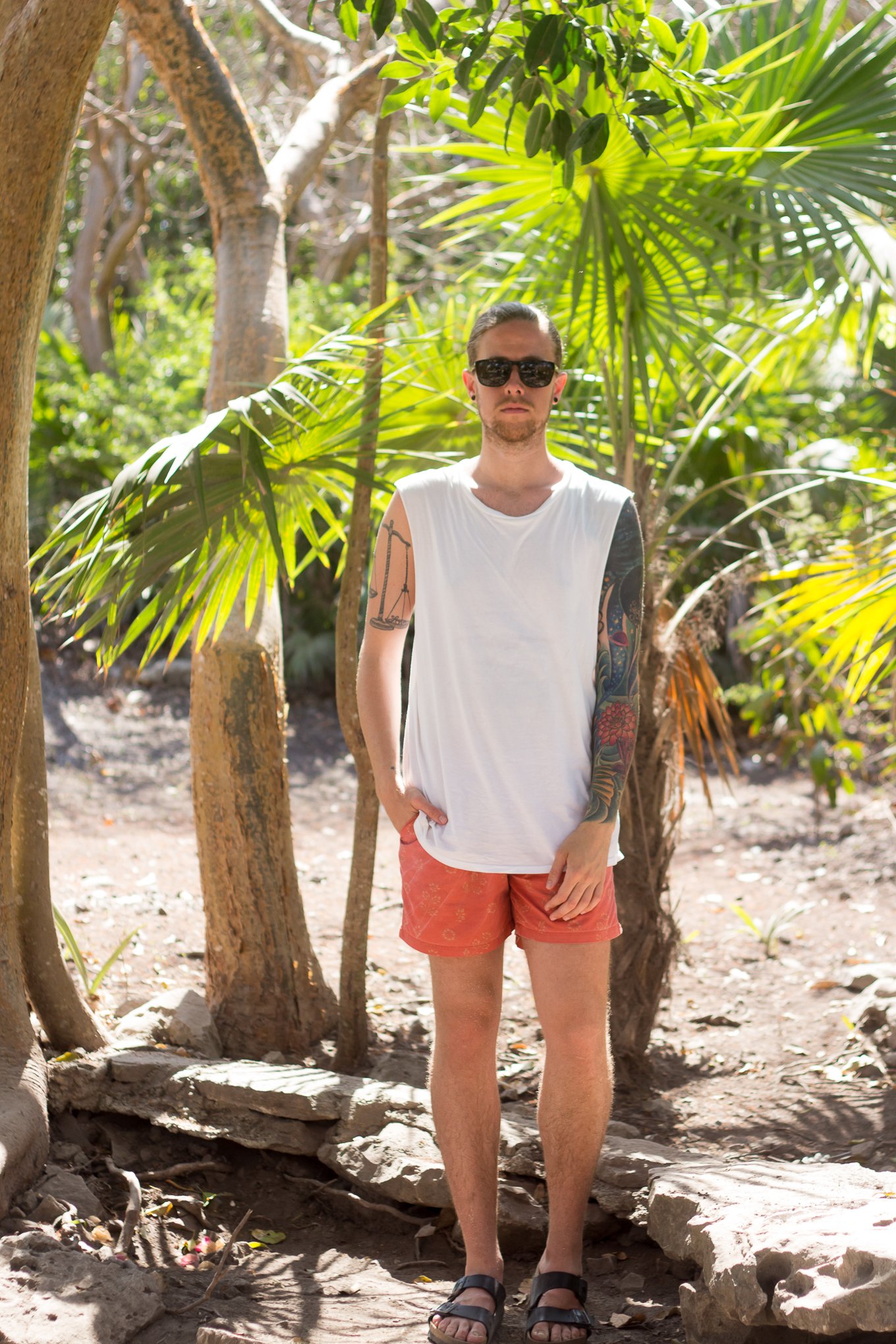 The Kentucky Gent in Tulum, Mexico wearing Katin and Topman.