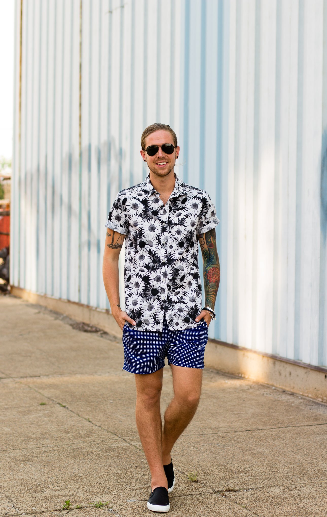topman, hm, floral shirts, printed shorts, how to wear prints